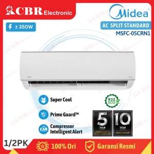 MIDEA AC SPLIT STANDARD 1/2 PK (0.5PK) MSFC-05CRN1 / 05CRN1 - (R32)